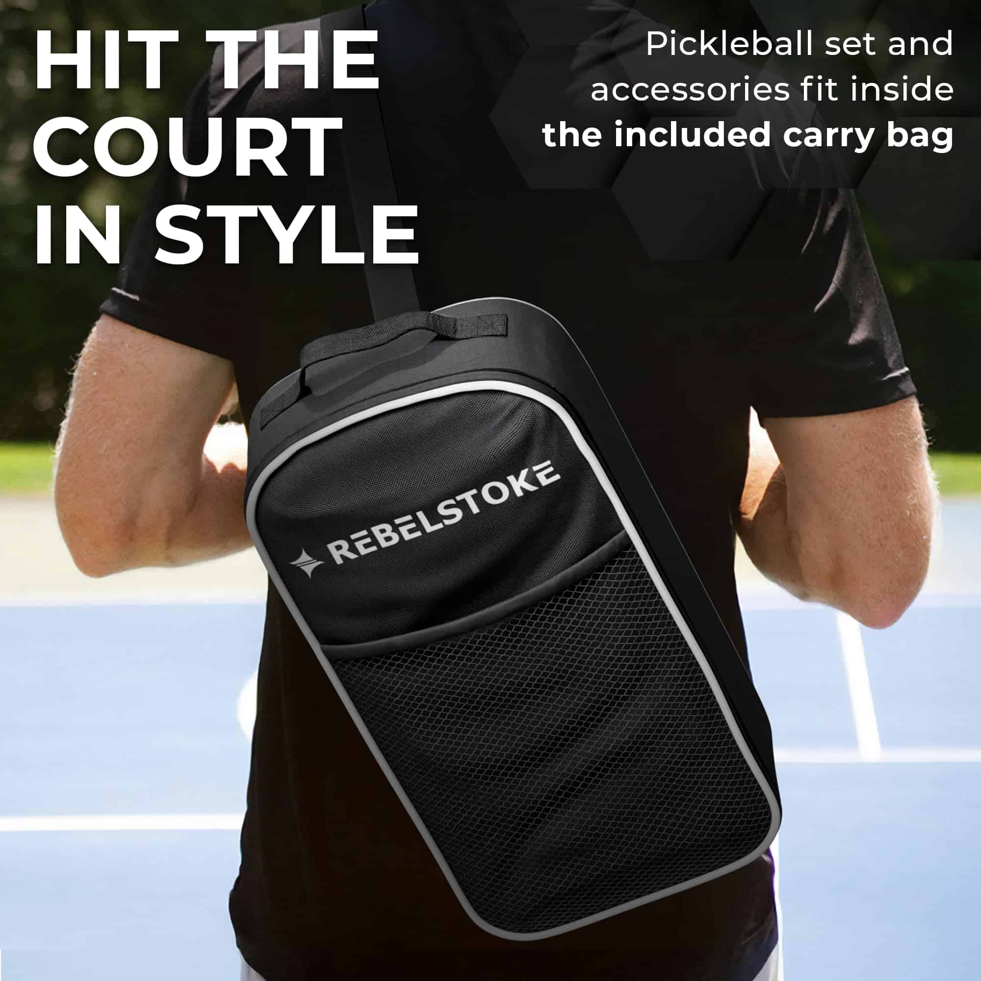 Set de 4 palas de pádel de fibra de vidrio Rebelstoke con - Imagen 7