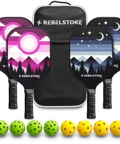 Set de 4 palas de pádel de fibra de vidrio Rebelstoke con