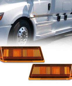 Luces de señal de giro LED ámbar para Freightliner Cascadia