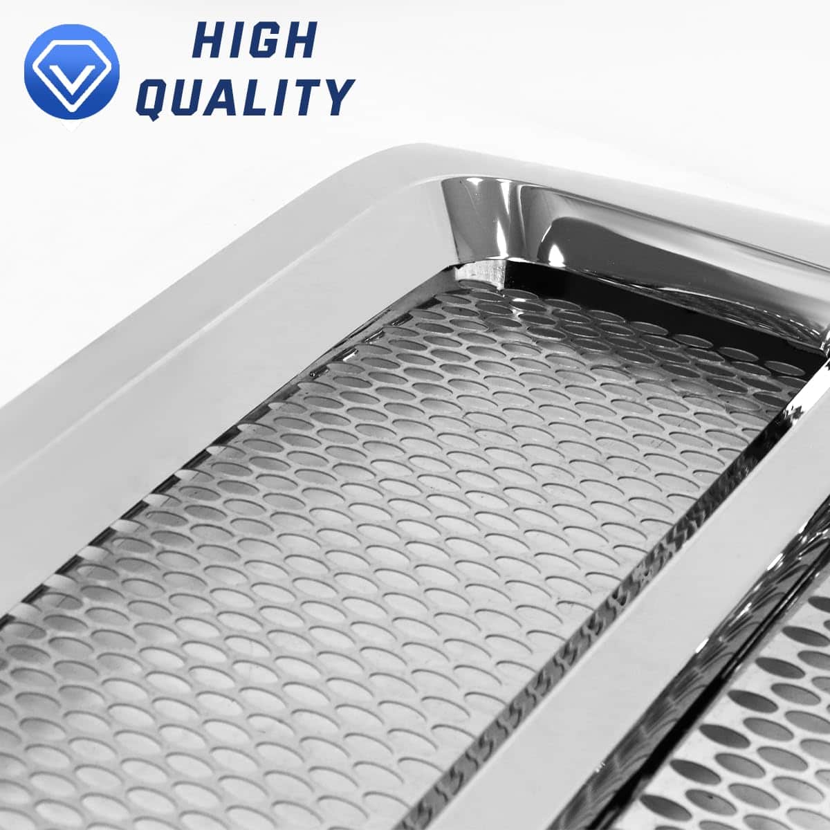 Parrilla delantera cromada de reemplazo para capó radiador - Imagen 5