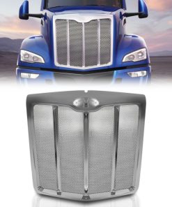 Parrilla delantera cromada de reemplazo para capó radiador