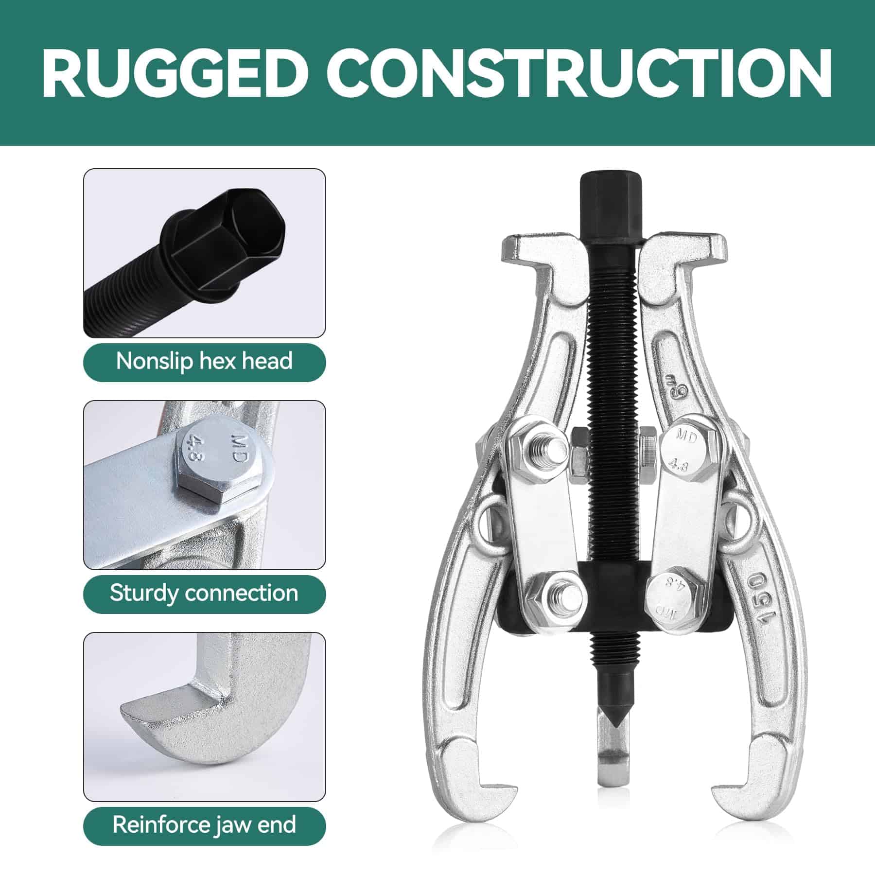 Juego de Extractores de Engranajes KOOPOOL, Set de 4 Piezas - Imagen 4