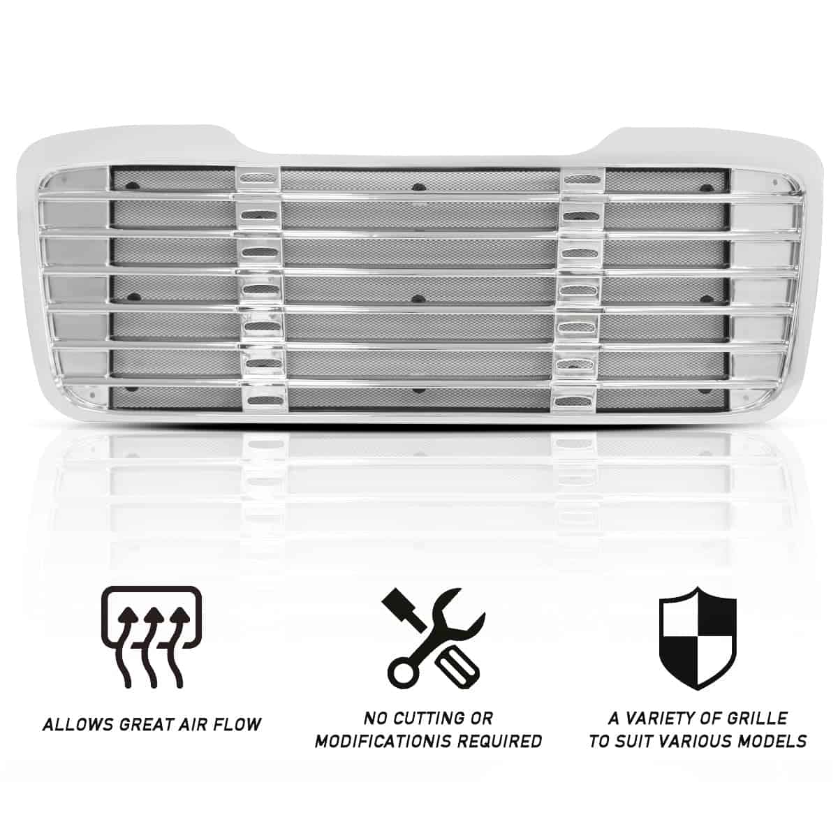 Parrilla Delantera Frontal Cromada Compatible Con - Imagen 4