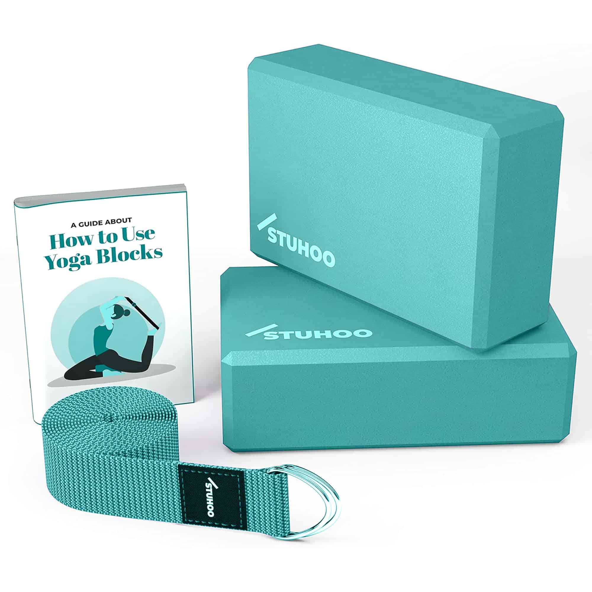 Paquete de 2 Bloques de Yoga STUHOO y Correa de Yoga