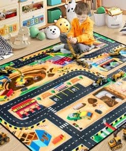 Tapete de juego de construcción para niños Diysani, 4x6