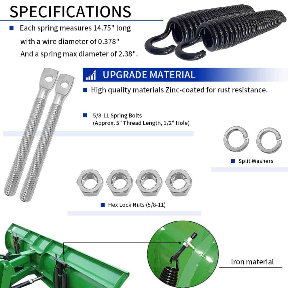 Juego de 2 Resortes de Tripulación para Arado de Nieve - Imagen 4