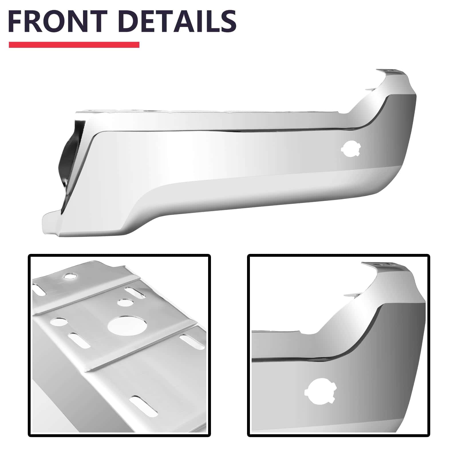 Tapón de extremo de parachoques trasero de acero para - Imagen 7