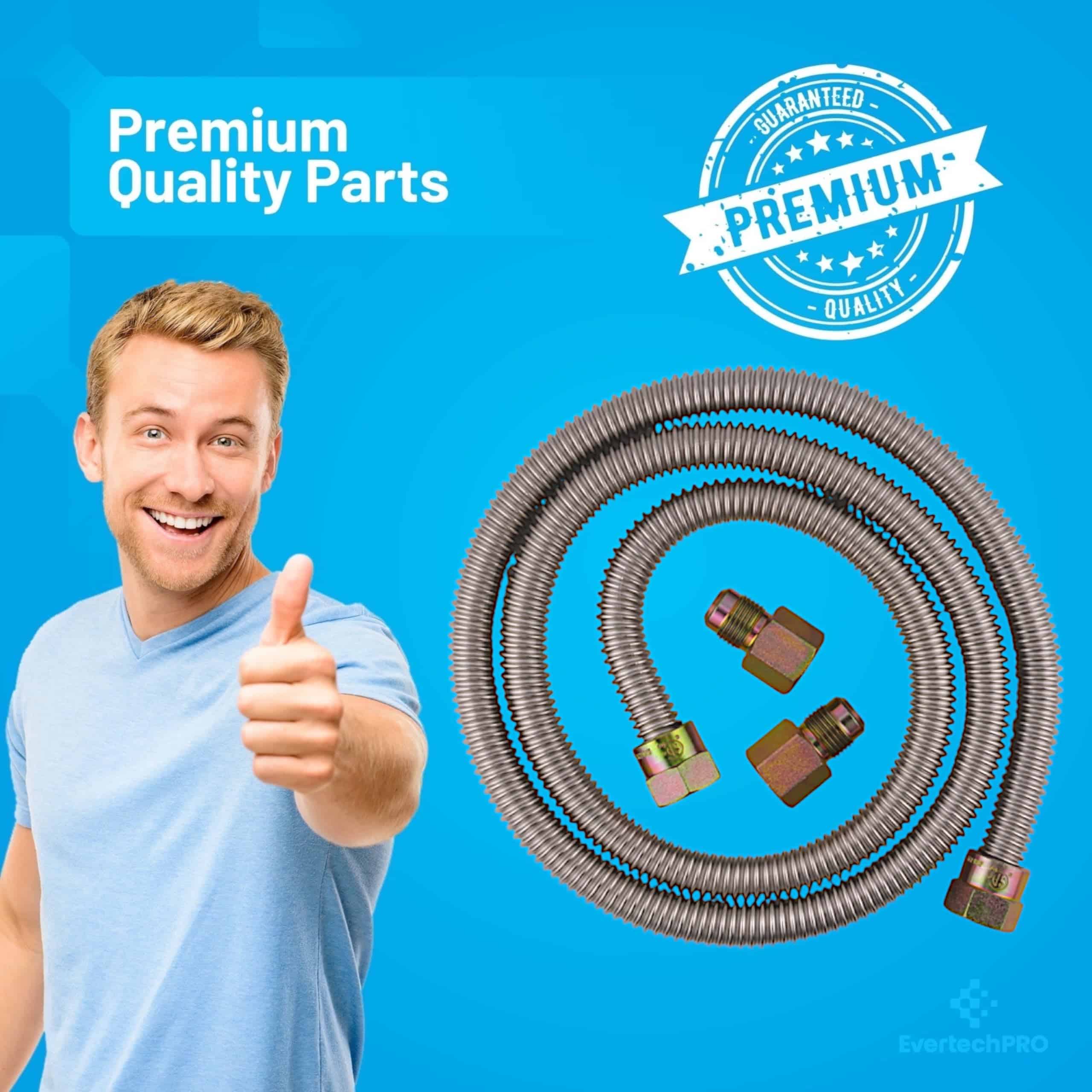 Conector de Gas para Secadora EvertechPRO de 4 pies, 3/8 - Imagen 3