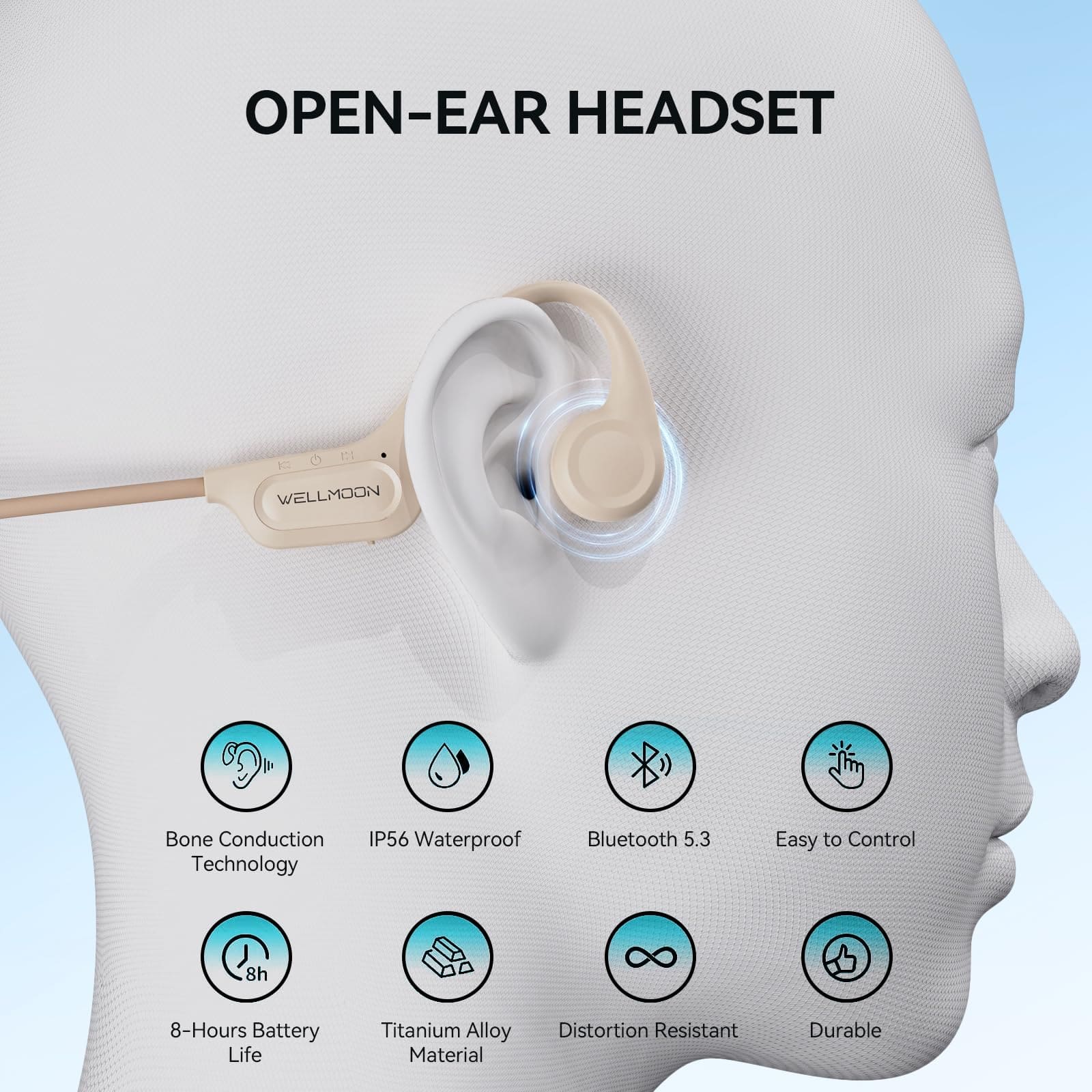 Audífonos de conducción ósea WELLMOON, Audífonos - Imagen 4