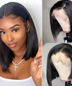 Pelucas de cabello humano Ablvari Bob 13x4 frontal de