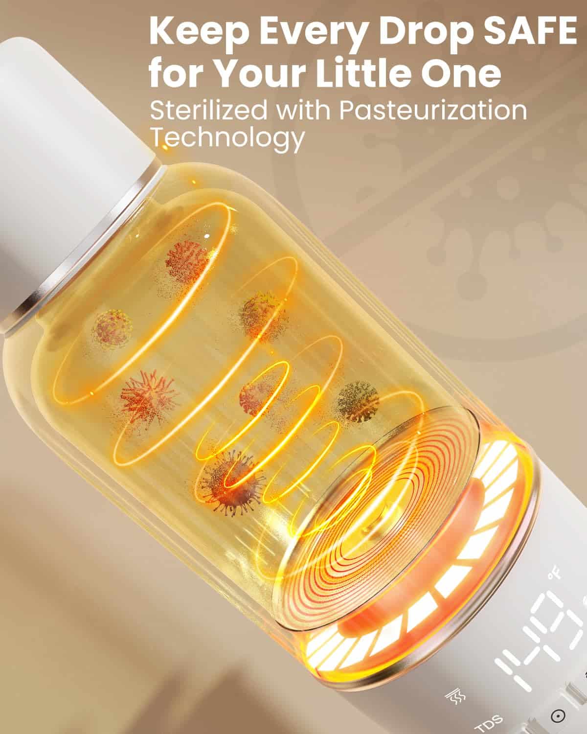 Calentador de biberón portátil para viajes, calentamiento - Imagen 7