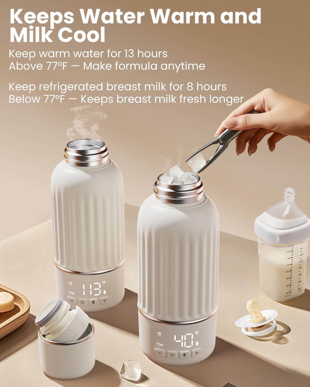 Calentador de biberón portátil para viajes, calentamiento - Imagen 8