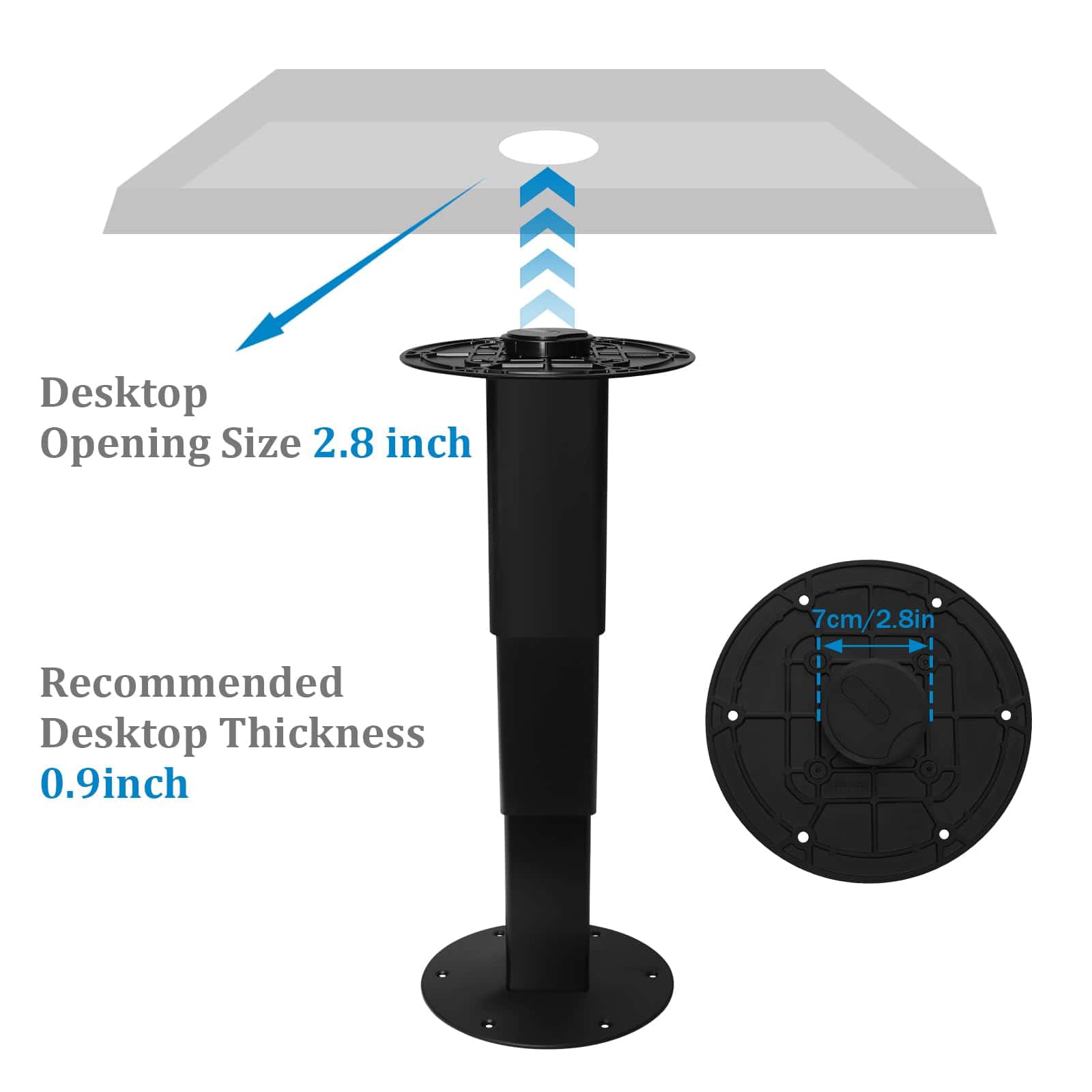 Base de Pedestal de Mesa Telescópica Resistente para RV con - Imagen 4