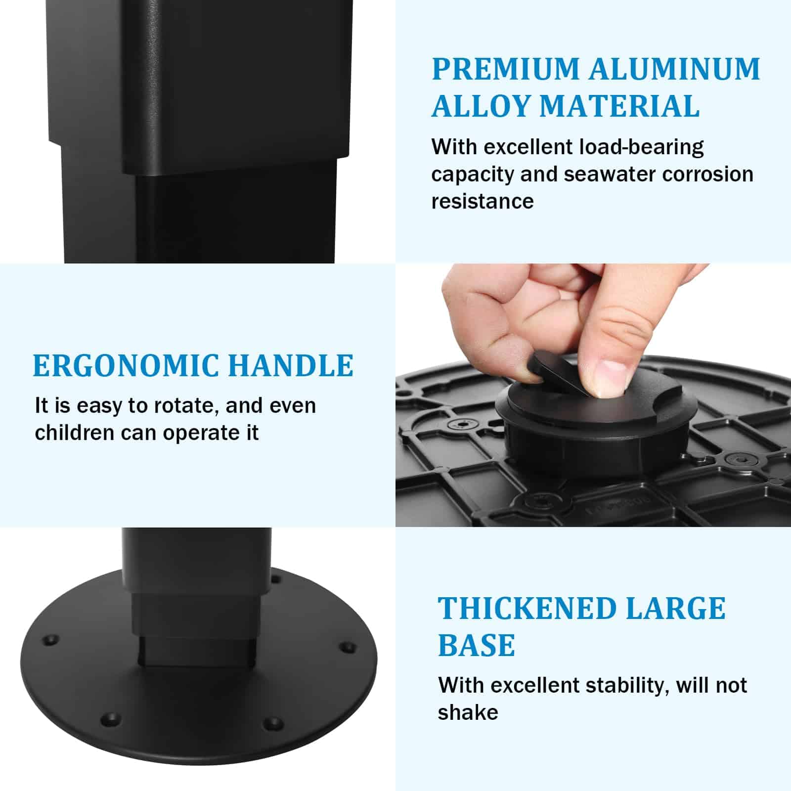 Base de Pedestal de Mesa Telescópica Resistente para RV con - Imagen 5