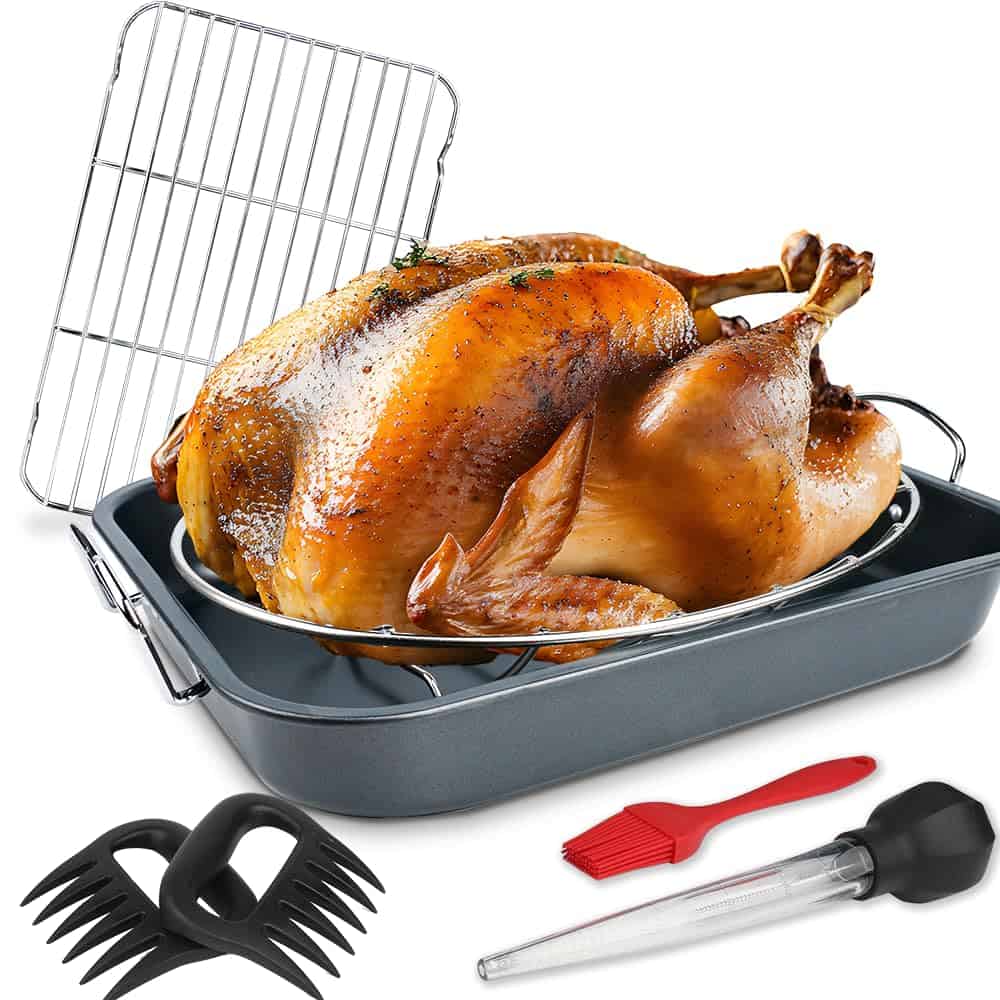 CLAVANY Rack para asar acero inoxidable Roaster de pavo con