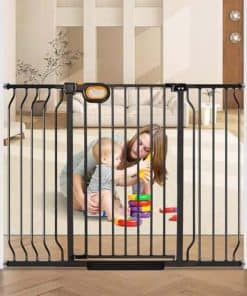 Puerta de Bebé Extra Alta y Ancha Owlie -Negro