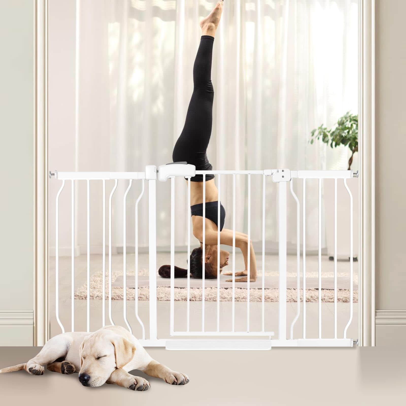 Puerta para bebés extra ancha owlie para escaleras y