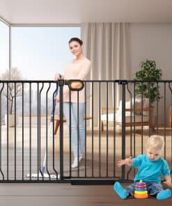 Puerta de seguridad extra alta y amplia para bebés Owlie de