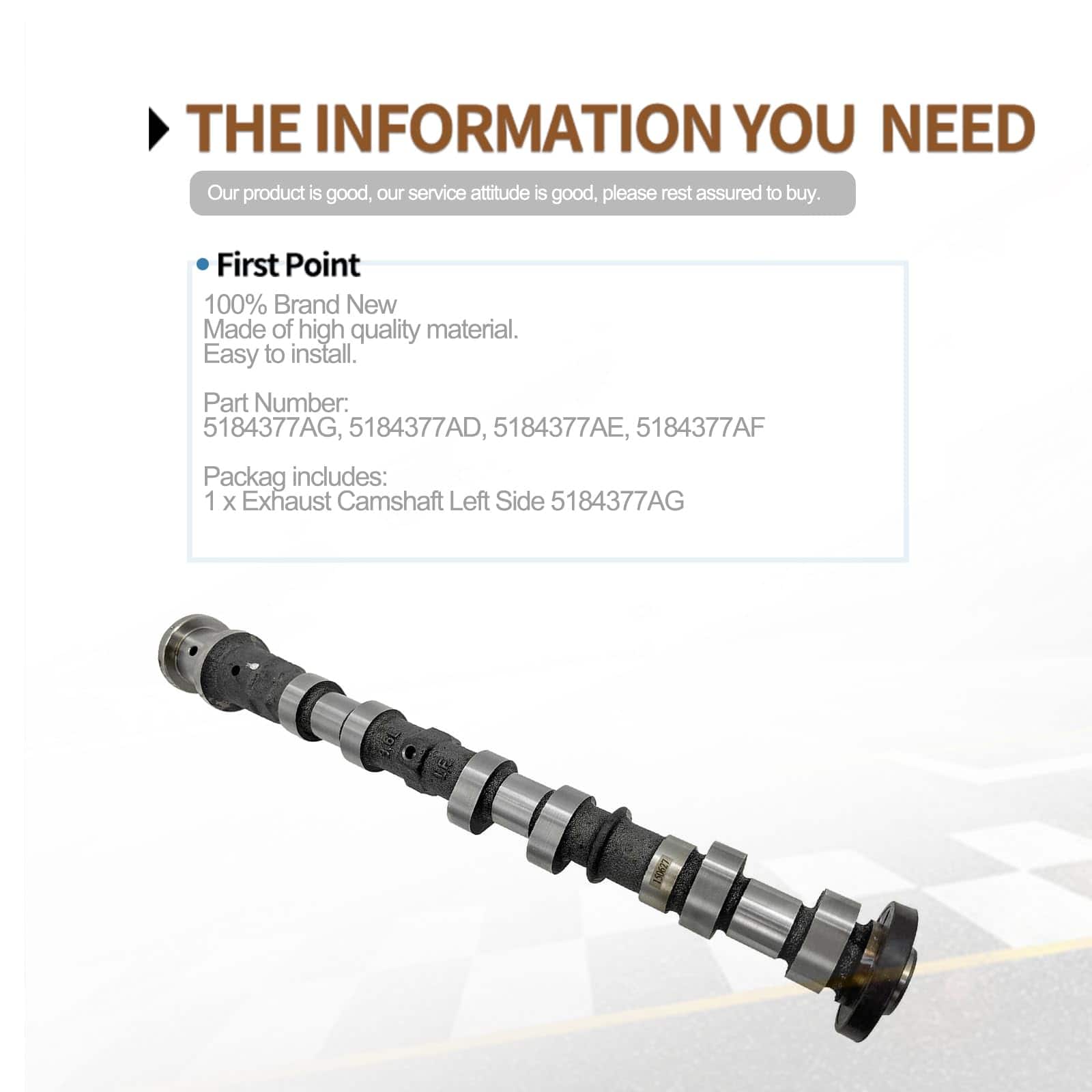 5184377AG Árbol de levas de escape del lado izquierdo para - Imagen 5