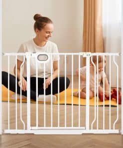Puerta de bebé DOVELY Blanca para Escaleras y Puertas -