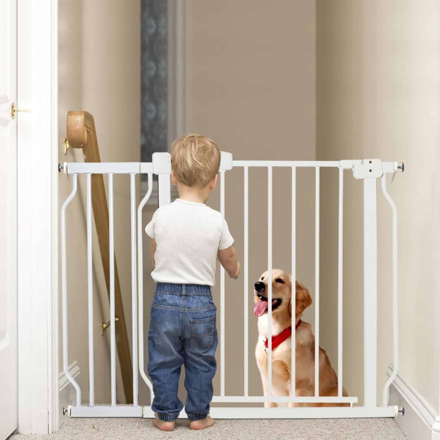 Puerta de bebé DOVELY para escaleras, 29-46.5 pulgadas de