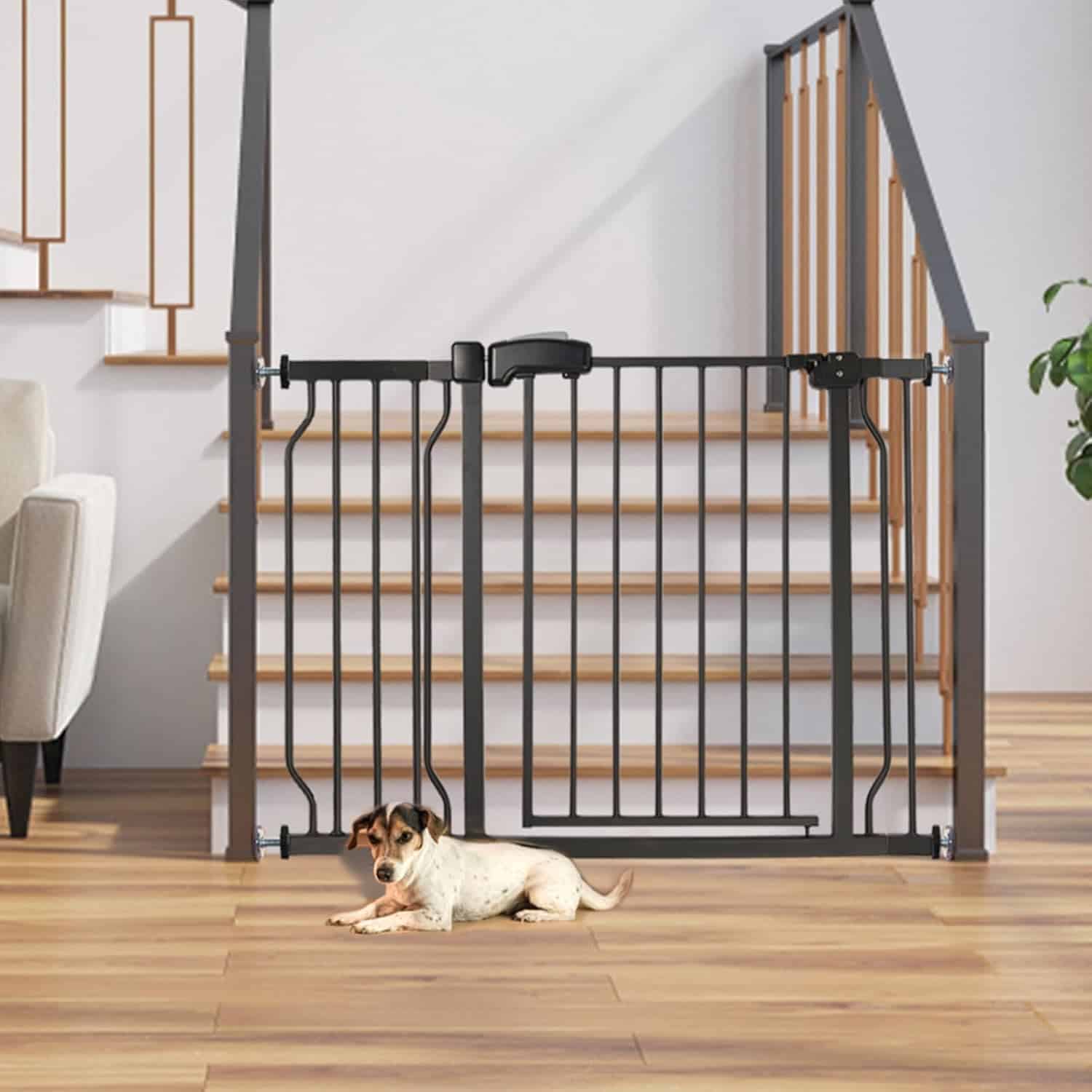 Puerta de bebé DOVELY para escaleras, 29-46.5 pulgadas
