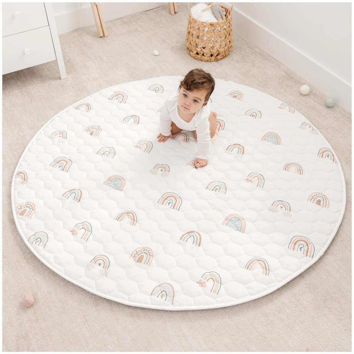 Alfombra redonda para niños Comfy Cubs - Grande 60 pulgadas