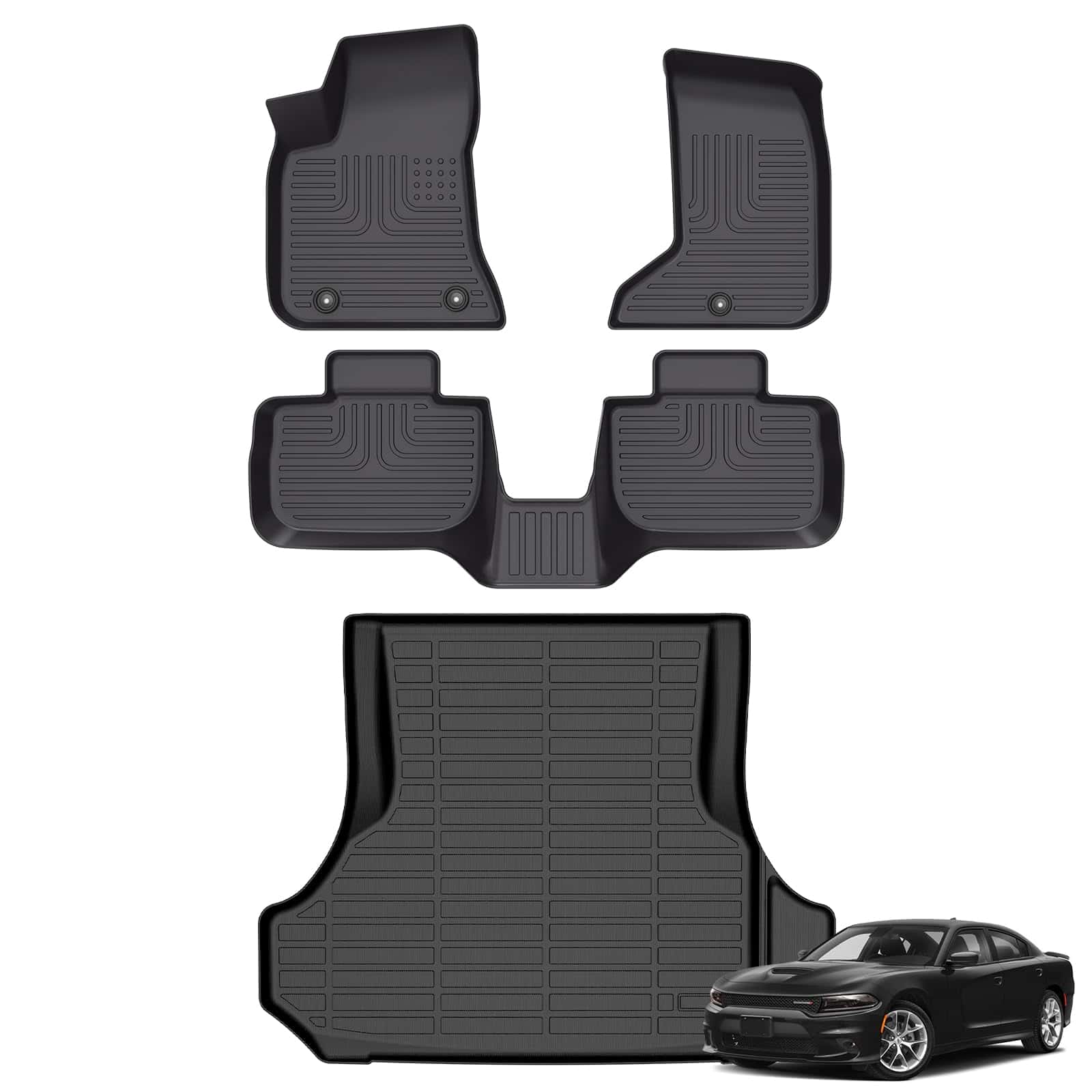 Tapetes y Protector de Maletero AZYT para Dodge Charger RWD