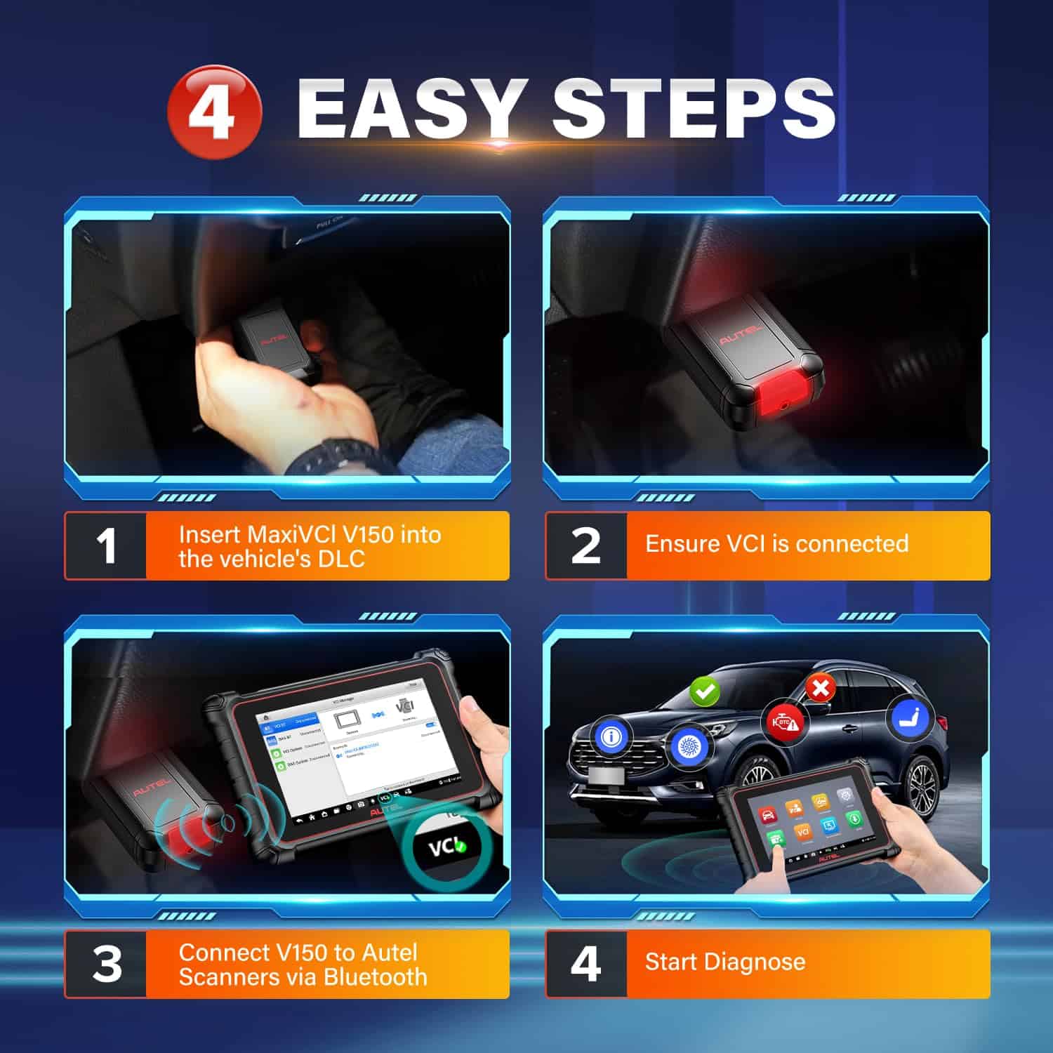 Autel MaxiVCI V150 Dongle Bluetooth Inalámbrico, Adaptador - Imagen 5