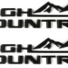 2Pcs Emblemas Laterales High Country Logo Letras Insignia