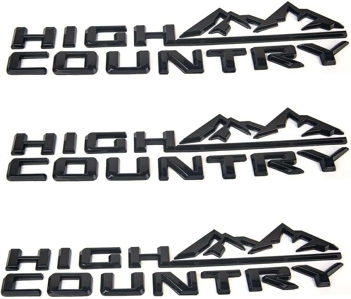 3 Piezas Emblemas High Country para Puerta Lateral y