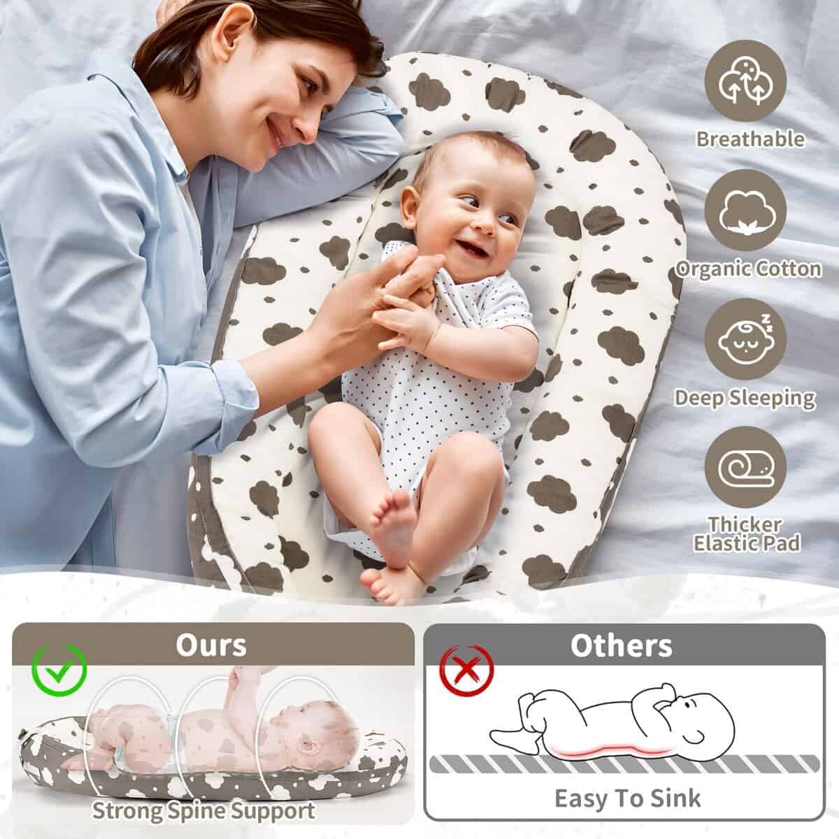 Babynido - Nido para Bebé de 0 a 24 Meses, Suave Algodón - Imagen 3