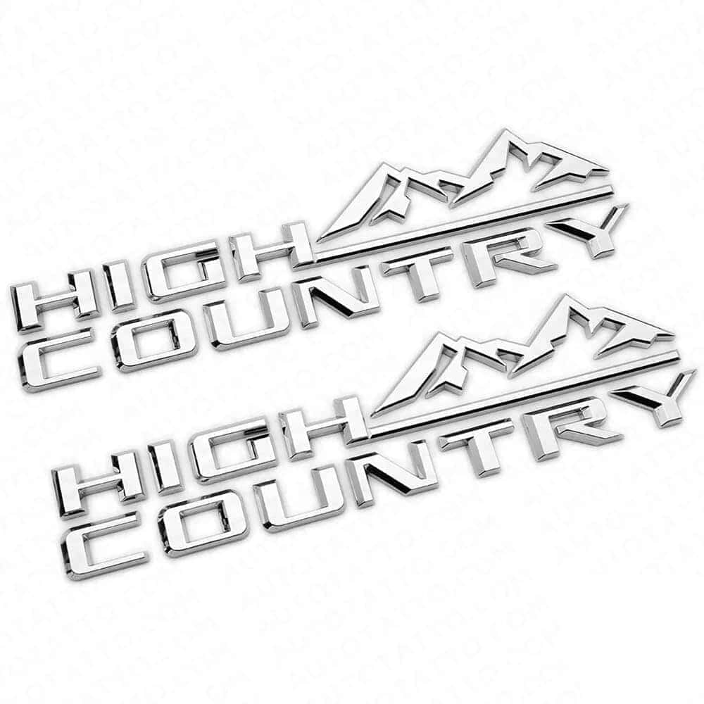 2 Piezas Emblemas laterales High Country Letras Logo