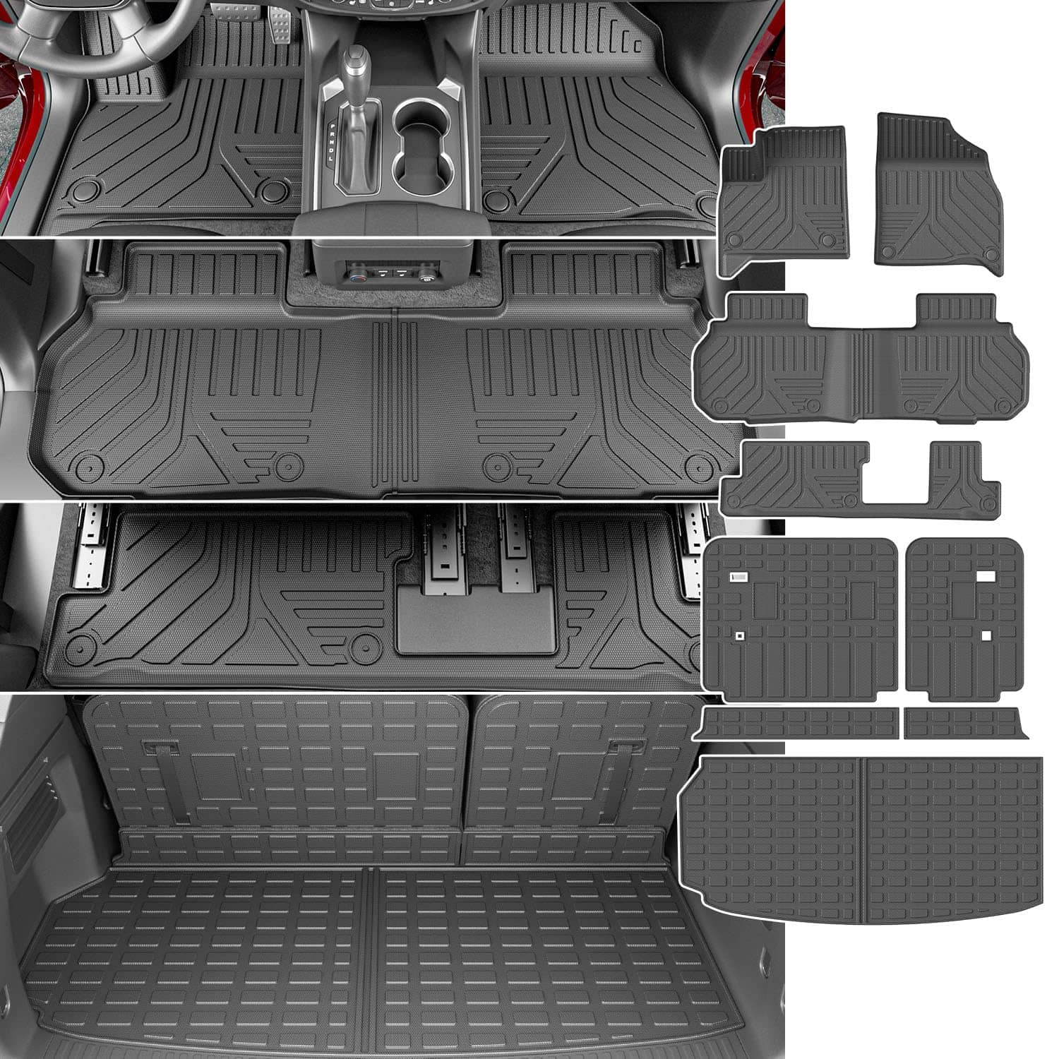 Tapete de piso de 8 asientos Xipoqix compatible con