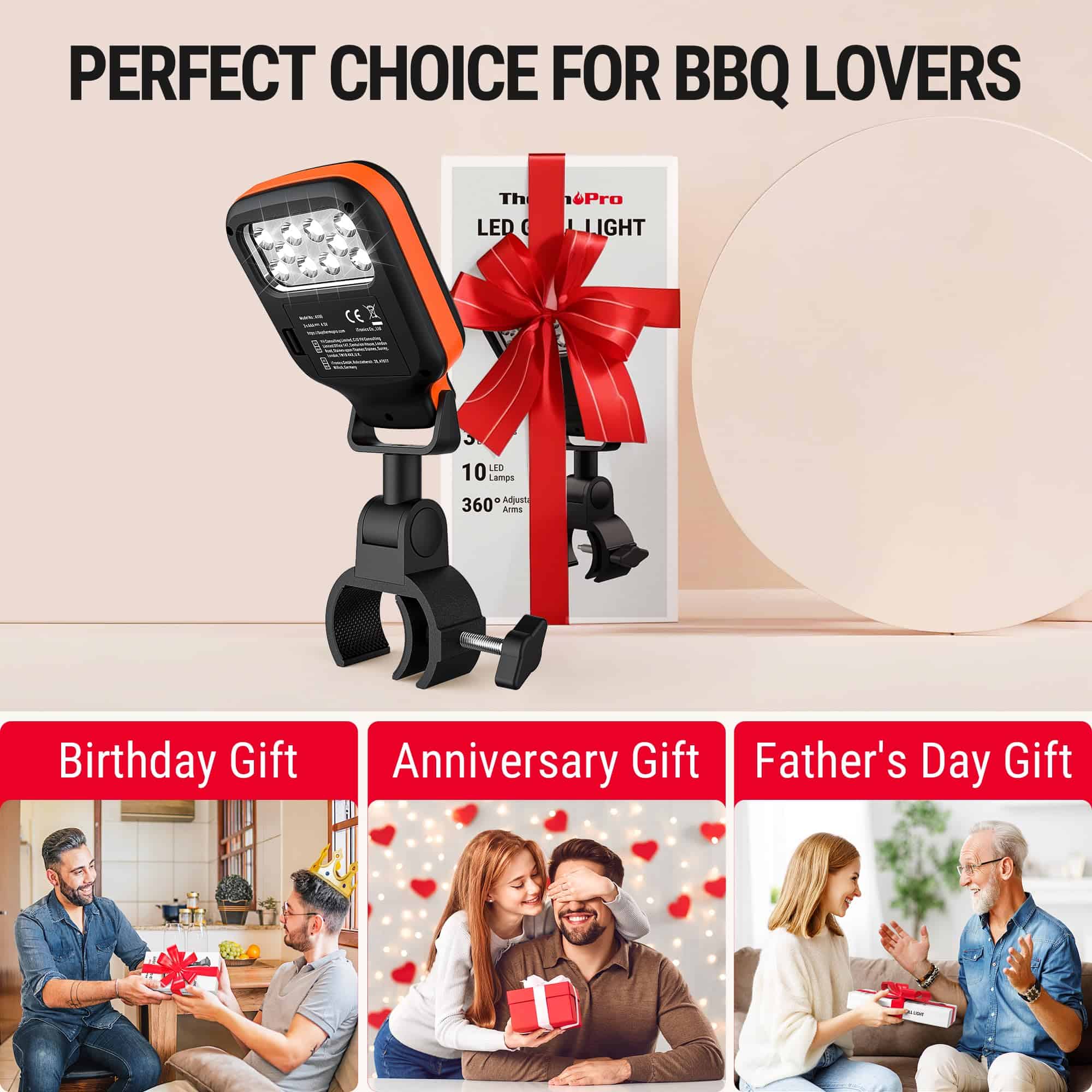 Luces de Parrilla ThermoPro para Parrilla Exterior con 10 - Imagen 8