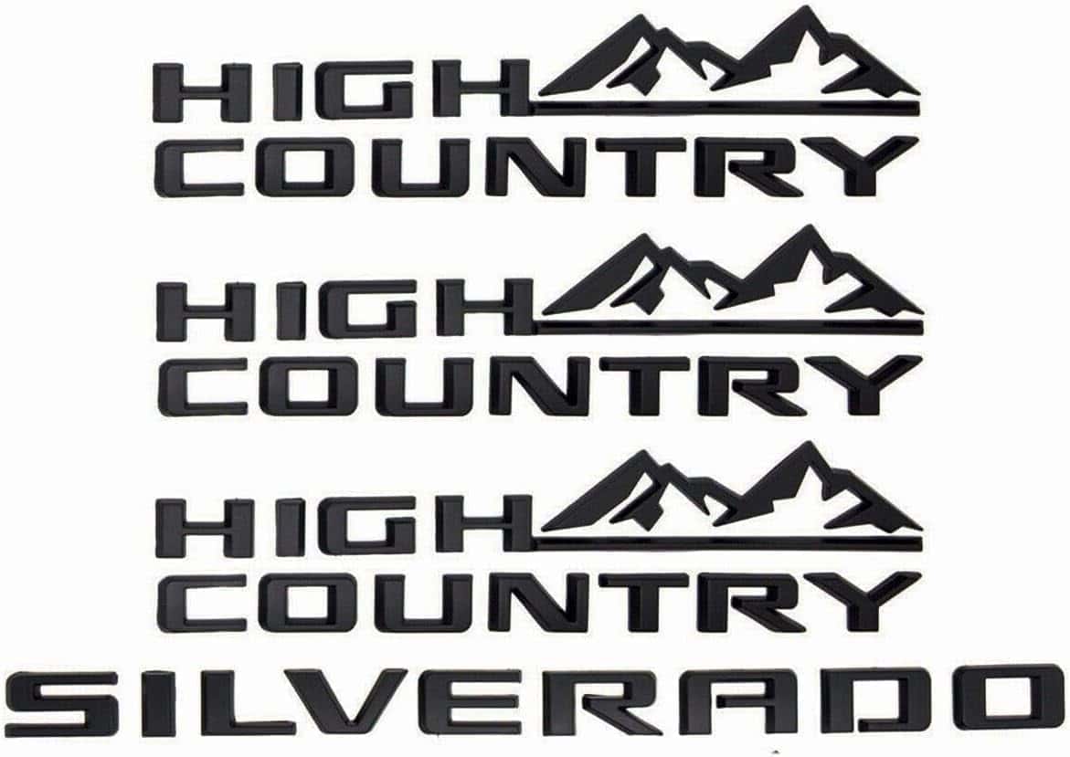 Kit 4Pcs Emblemas de Alta Gama 2019-2025 Silverado para