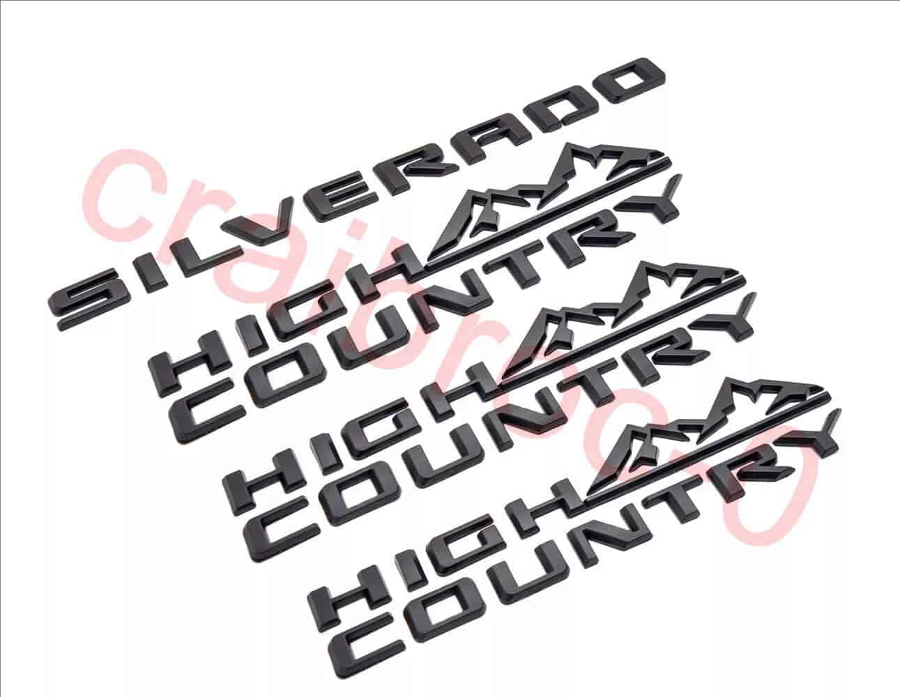 Kit 4Pcs Emblemas de Alta Gama 2019-2025 Silverado para - Imagen 4