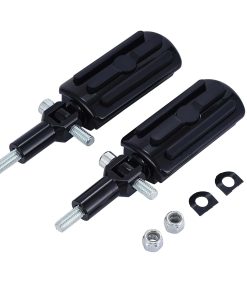 Soportes de Reposapiés Traseros para Pasajeros -Negro Brilla