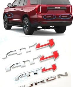 4Pcs Emblemas de Puerta Trasera y Portón -Cromo