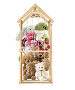 Organizador de Peluches para Niños Esquinero de Madera