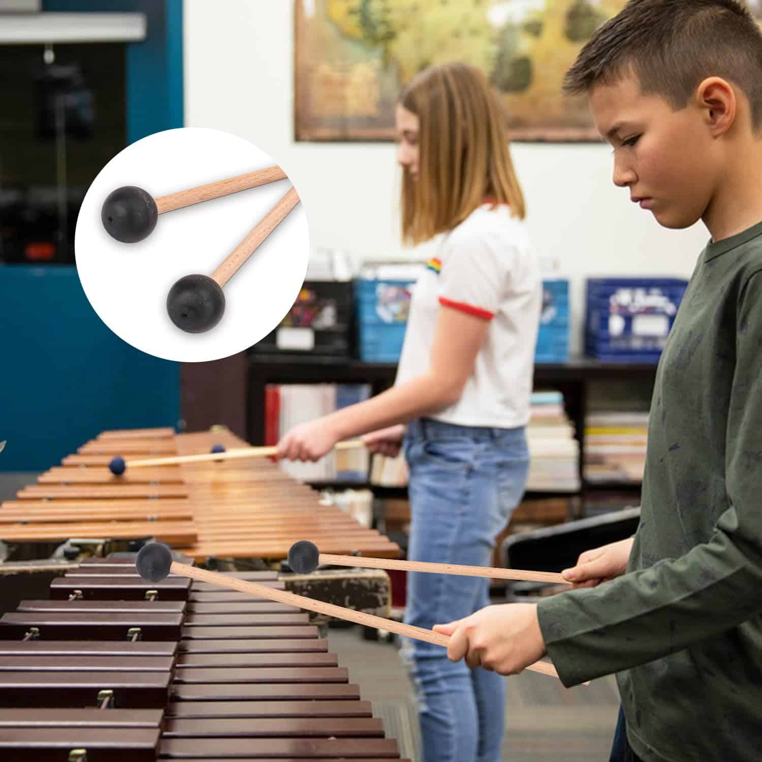 4 Pares de Maza de Campana Negras Geytetqi, 15 Pulgadas de - Imagen 6