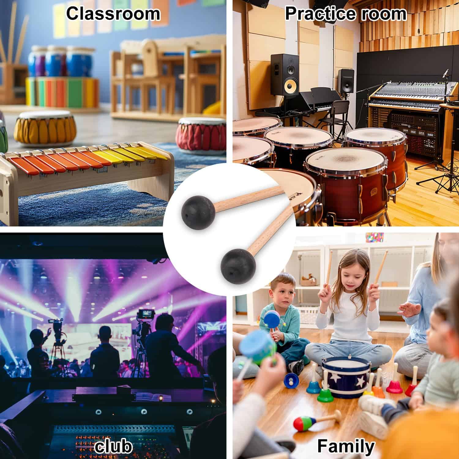 4 Pares de Maza de Campana Negras Geytetqi, 15 Pulgadas de - Imagen 8