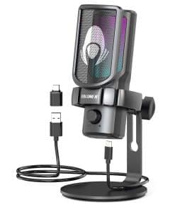Micrófono USB para juegos Talomen para PC, Micrófono