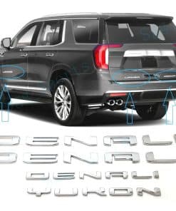 4Pcs Emblemas Denali Yukon Portón Trasero Carta Nombre