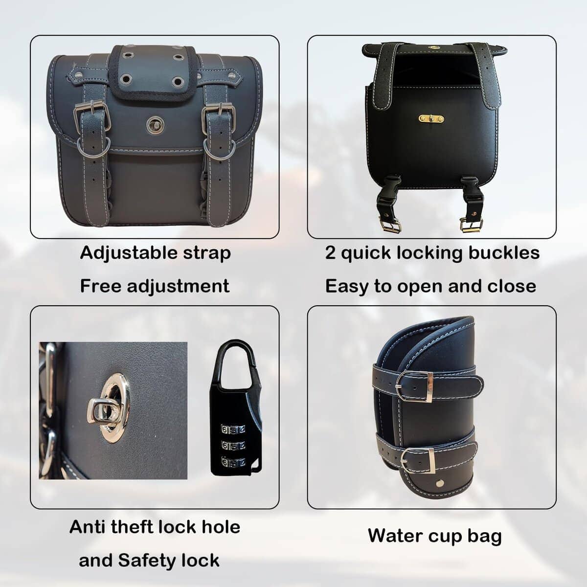 57lilina Bolsos Laterales de Moto, Bolsas de Montar de - Imagen 4