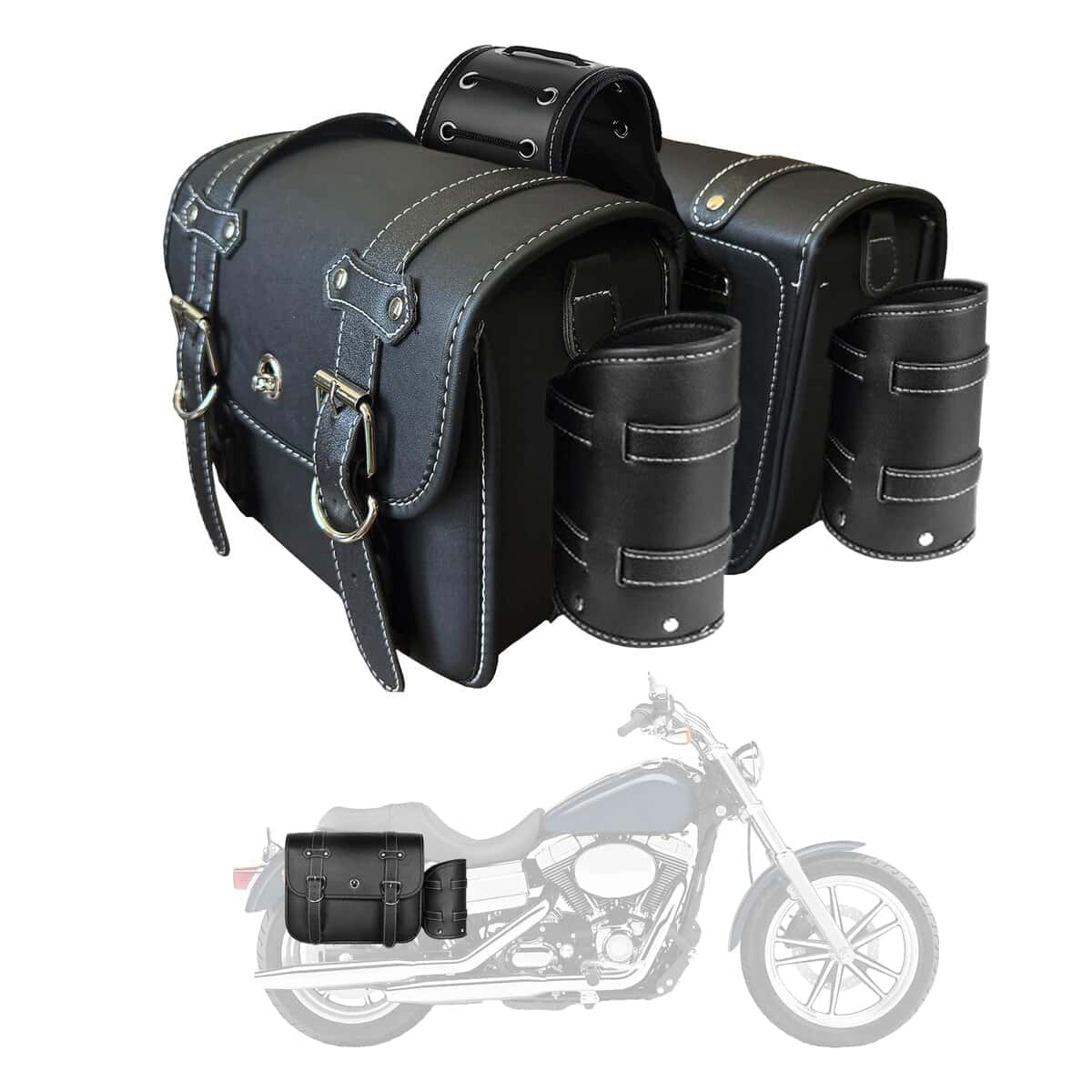 57lilina Bolsos Laterales de Moto, Bolsas de Montar de