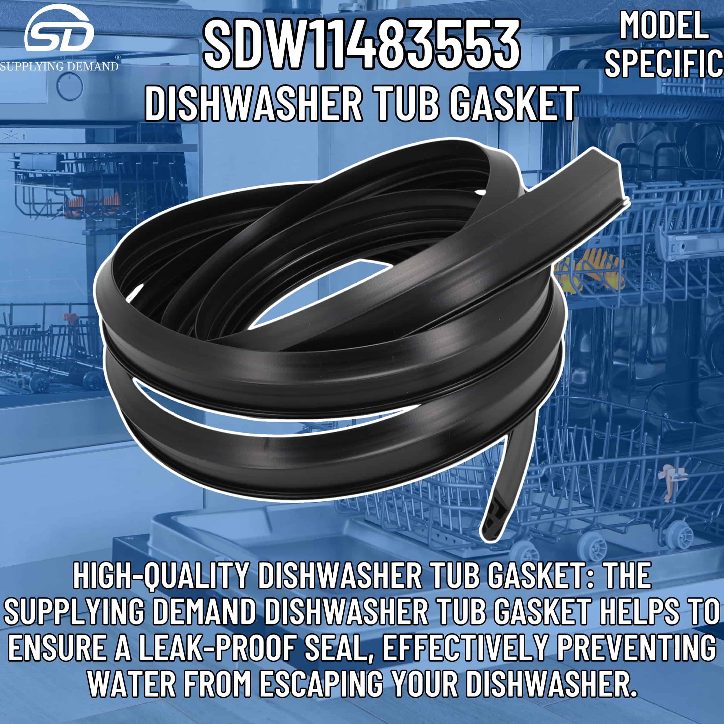 Junta de Tina para Lavavajillas Supplying Demand W11483553 - Imagen 4