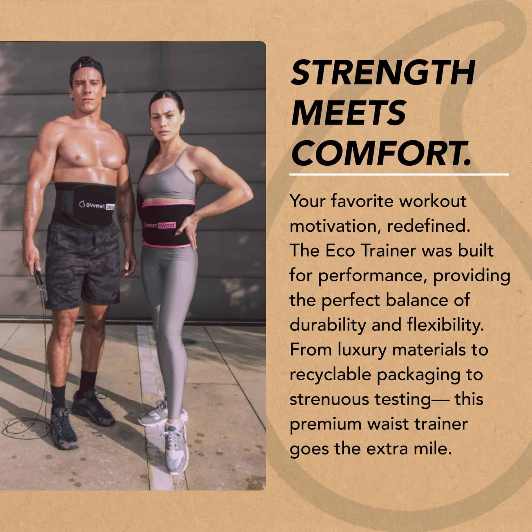 Cinturón Abdominal Sweet Sweat Eco de Sports -Negro - Imagen 3