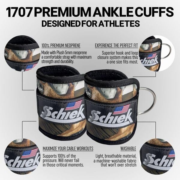 Schiek Sports 1707 Tobilleras - Ideal para -Camuflaje - Imagen 4