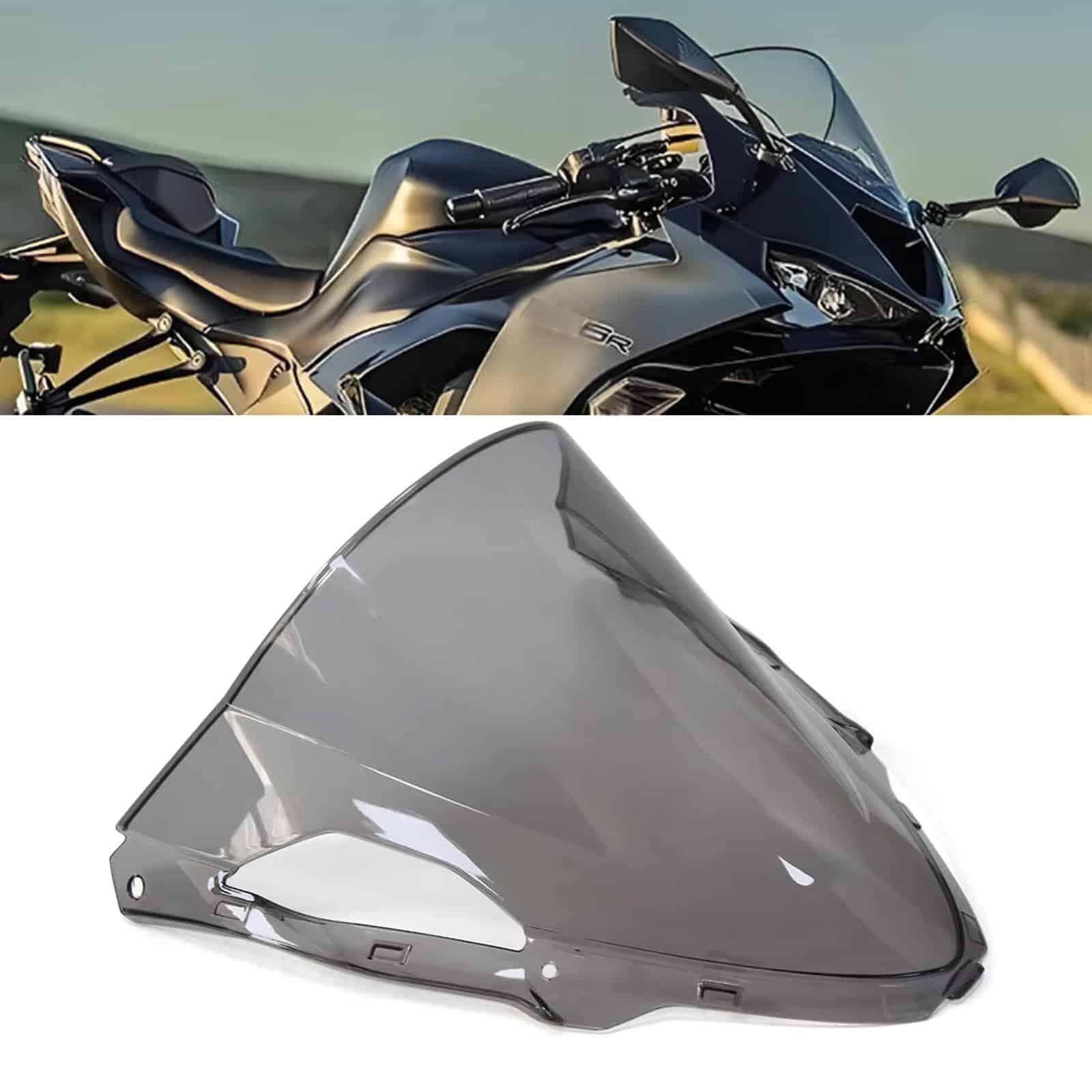 Parabrisas Doble Burbuja de Plástico ABS Compatible con